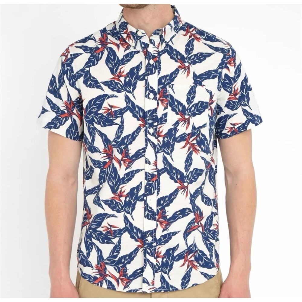Denim & Supply Ralph Lauren Shirt Men Size M Hawaiian Floral Button Shirt Sleeve